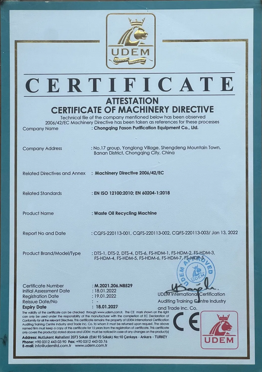 Petrochemical Equipment Used Oil Recycling Industrial Waste Oil Recycling